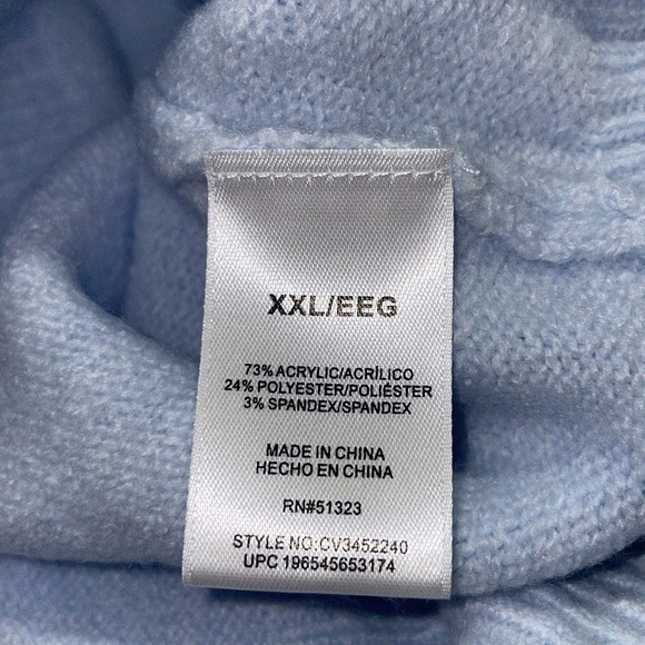 NWT Vince Camuto Icy Blue Frozen Sweater - Picture 7 of 10